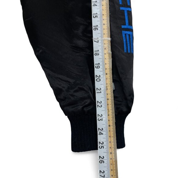 Porsche Stuttgart 1980's Vintage Style Auto Satin Bomber Jacket Men's Medium - Picture 10 of 12